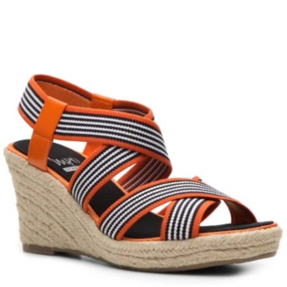 impo Nicole Wedge Sandals Sunset Orange 7